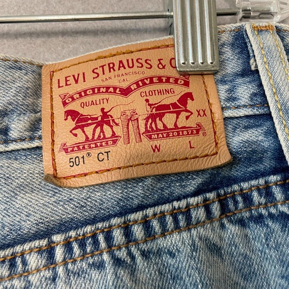 Levis 501 Button Fly Jeans Distressed Acid Wash - Picture 5 of 12